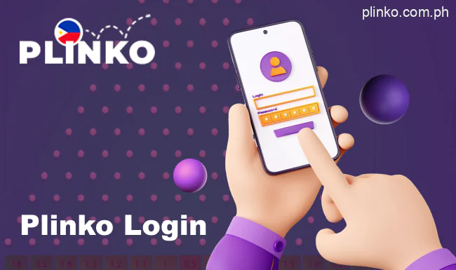 Start Plinko by logging into your account