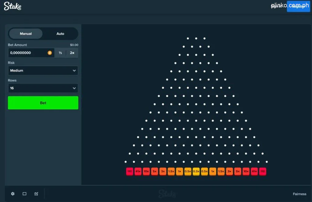 Plinko Game on Stake.com