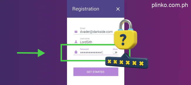 Sixth step to sign up for Plinko